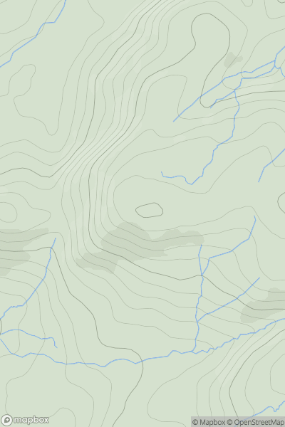 Thumbnail image for Yew Bank [Lake District S] showing contour plot for surrounding peak